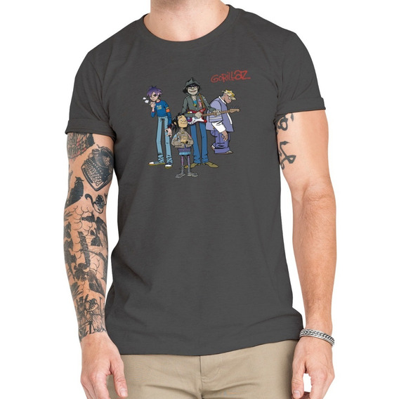 Polera Gorillaz Band Musica Algodón Orgánico Mus75