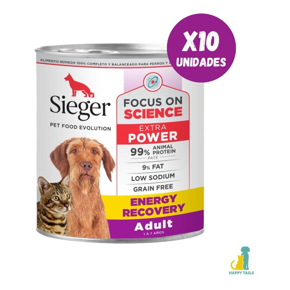 Sieger Extra Recovery Perros / Gatos 10 X 340gr- Happy Tails