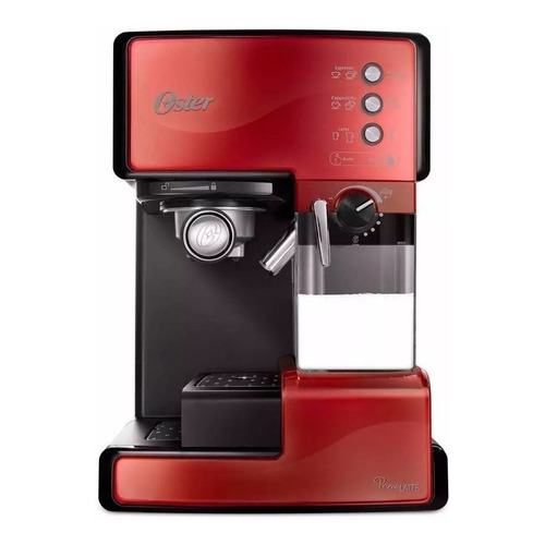 Cafetera Oster PrimaLatte BVSTEM6601 automática roja expreso 220V