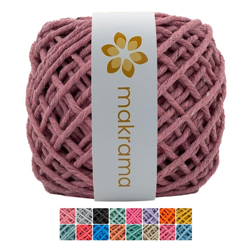 Makrama Cordón Macramé 3mm Hilaza Algodón 100m Colres Varios Color Rosa Magenta