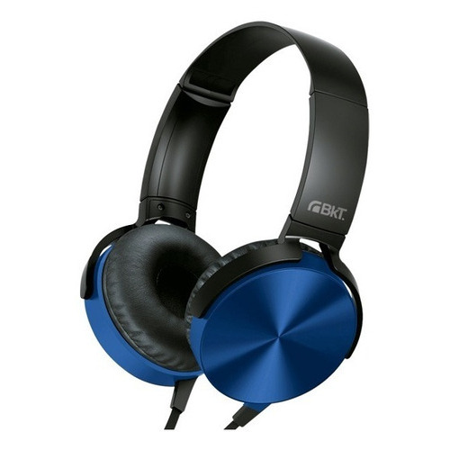 Auriculares Bkt 225 Vincha C/ Microfono Y Control Color Azul