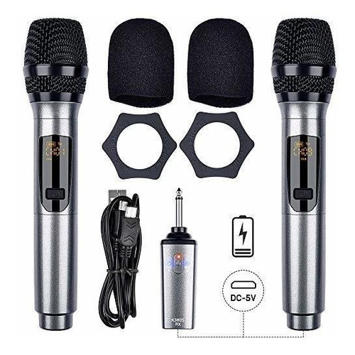 Lekato K380s Uhf Microfono Inalambrico Recargable Microfono 