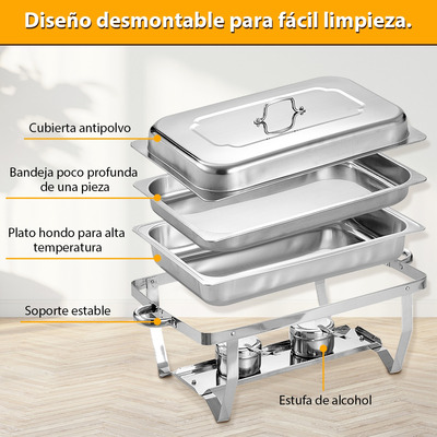 Ollas Vaporeras Cacerolas De Acero Inoxidable Y 3 Insertos