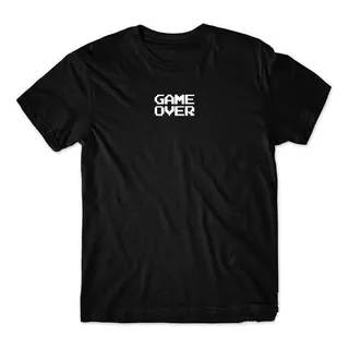 Camiseta Masculina Game Over - Camisa Unissex Algodão Tumblr