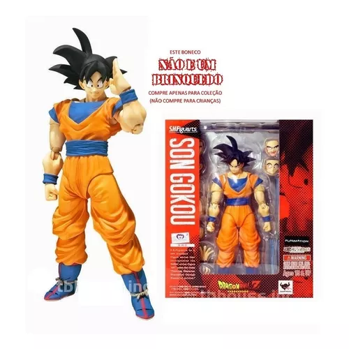 Boneco Son Goku Black Dragon Ball Z Articulado Mão Quebrada