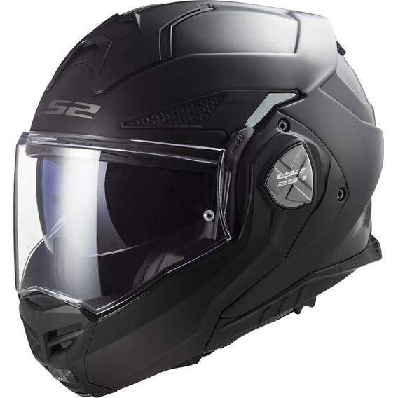 Casco Abatible Ls2 Advant X Solid Negro Mate Ff901