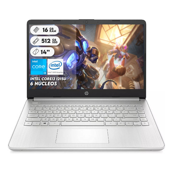 Portatil Hp 12ava Gen Intel I3 1215u Ram 16gb Ssd 512gb 