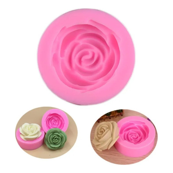 Molde De Silicona Fondant Rosa Grande