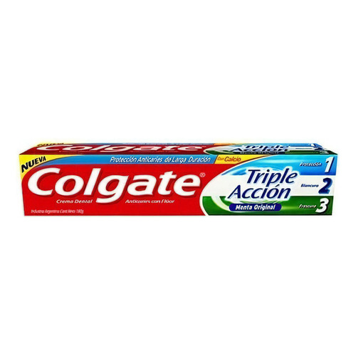 Pasta De Dientes Colgate Triple Acción Calcio 180 Grs