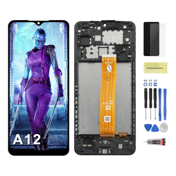 Pantalla Lcd Para Samsung A12 Con Marco Sm-a125m A125f Orig 