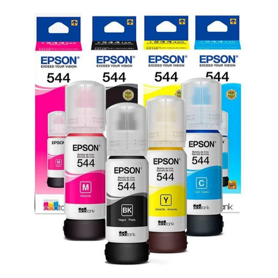 Pack De Tinta Epson T544 Original Serie L3210, L3250, L5290.