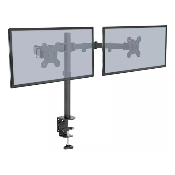 Soporte Monitor Doble Brazo Articulado de Escritorio 13 A 27 Color Negro SM04 Tv Led Lcd