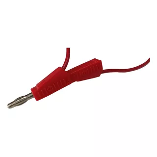 Cable 40 Cm Cal 18 Rojo Tipo Banana Apilable , 10 Piezas