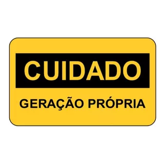 Placa Cuidado Geração Propriá Padrão Elektro *25x15* 