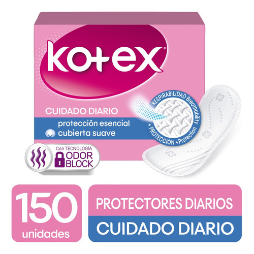 Protectores Diarios Kotex 150u - Unidad