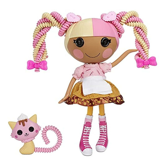 Lalaloopsy Silly Hair Doll - Scoops Waffle Cone Con Pet Cat,