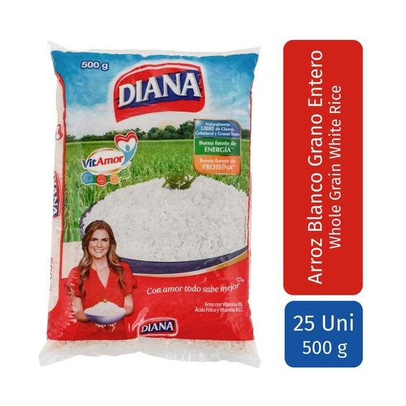 Arroz Diana Blanco 25 Unidades/500 G