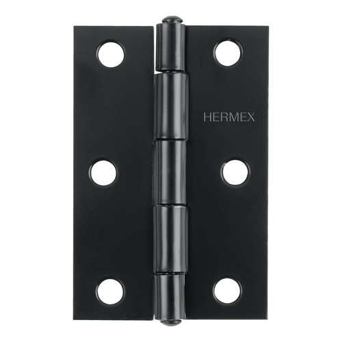 Bisagra Rectangular 3'' Negra Perno Remachado Hermex 45636