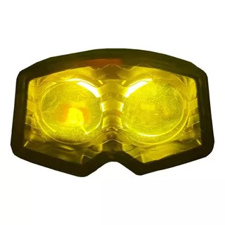 Faro Led Moto Doble Lupa Luz Ambar Y Blanca 45 Watts 