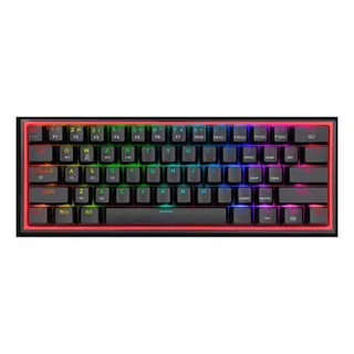 Teclado Gamer Bluetooth Redragon Fizz Pro K616-rgb Qwerty Inglés Us Color Negro Con Luz Rgb