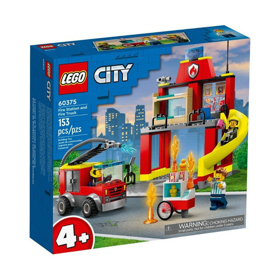 Lego® City: Fire Station And Fire Truck #60375 - En Stock! Cantidad De Piezas 153