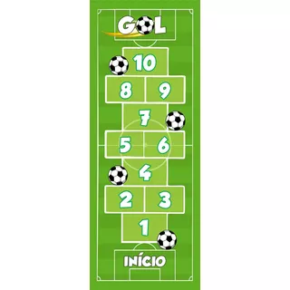 Tapete Grande Pedagógico Brincar Amarelinha Futebol Tpi09