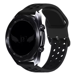 Pulseira 22mm Sport Moderna Compatível Galaxy Watch 3 45mm Cor Preto