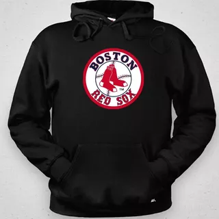 Poleron Canguro Con Capucha Boston Red Sox