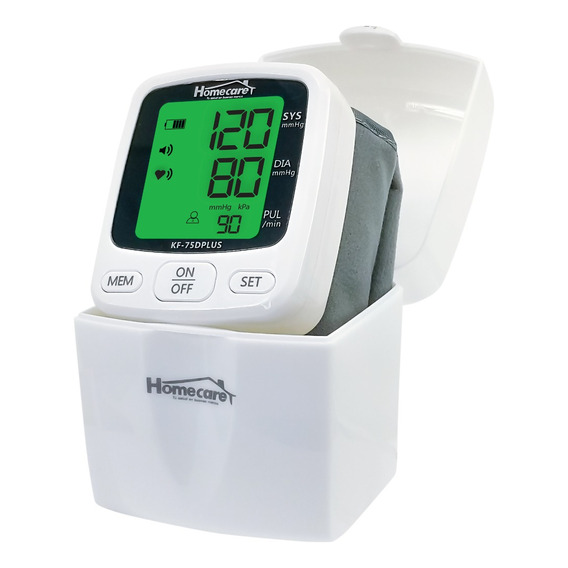 Monitor Presión Arterial Muñeca Batería Recargable Homecare Color Blanco