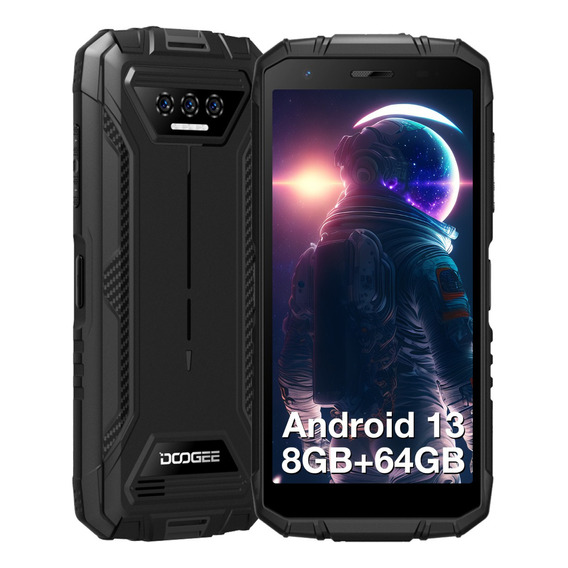 Doogee S41t Dual Sim Android 13 Rugged Phone 5.5 Ips Hd+ 6300 Mah 8gb Ram+64gb Rom Ip68impermeabilización/ip69k /nfc/otg/bluetooth5.0/face Unlock