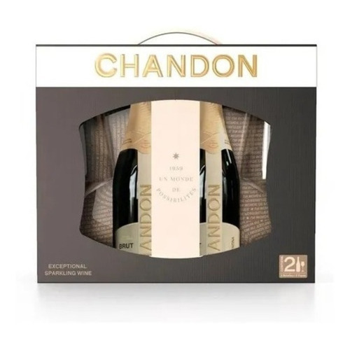 Champagne Chandon Estuche Con Dos Copas