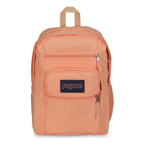 Morral Jansport Big Student Rosado Jansport Color Peach Neon Diseño de la tela Liso