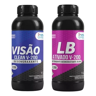 Visao Clean V-200 Alcalino + Lb Ativado V-200 Intercape 1 L