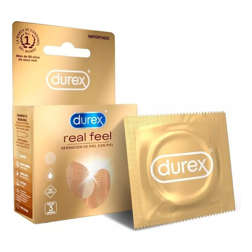 Durex Real Feel Sin Latex Natural Caja 3 Condones