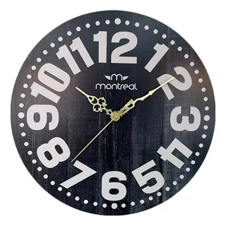 Reloj De Pared Analogo Montreal 29cm Pm06