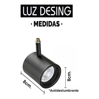 Spot Cabezal Movil Para Dicro Led Gu10 2025 Negro Eclipse