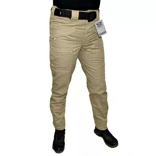 Pantalon Tactico With Zipper Kaki Aviador Army