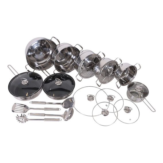 Batería De Cocina Sofia Inox Acero Inoxidable 18 Piezas