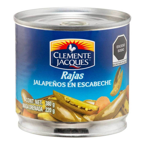 Chiles Clemente Jacques Jalapeños Rajas 380g