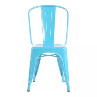 Silla Tolix Metalica Color Azul Reforzada 