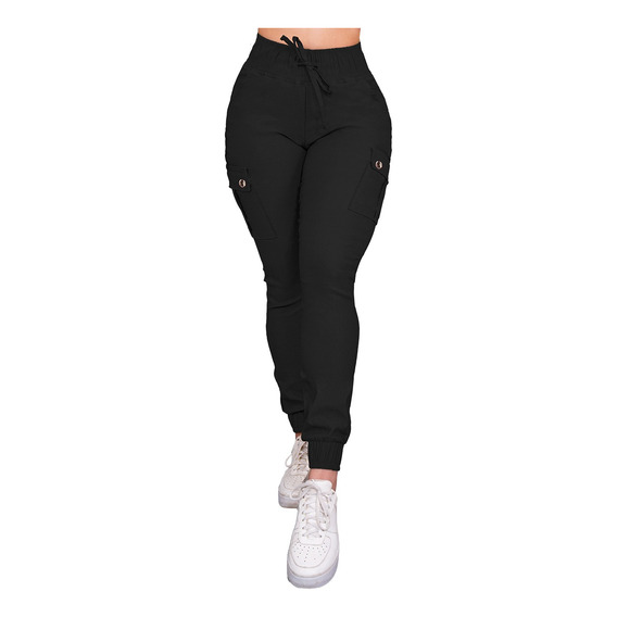 Jogger Dama Moda Casual Tipo Cargo Ajusta Cintura