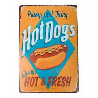 Anuncio Poster Lamina Cartel Hot Dogs Caliente