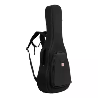 Funda Estuche Guitarra Acustica Pro Mochila Super Reforzada Color Negro