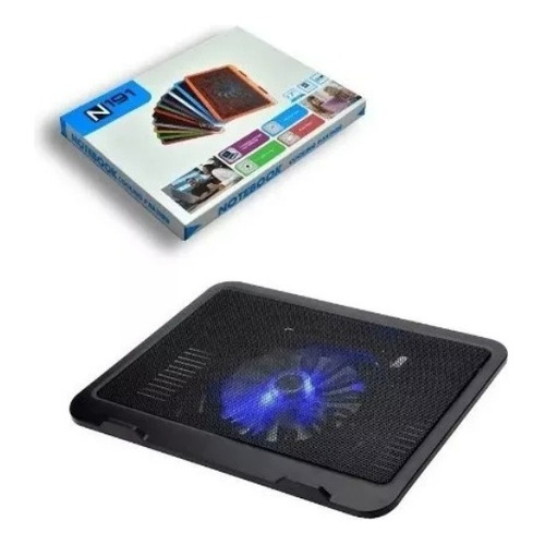 Mesa Bandeja Ventilador Portátil Notebook N191 Para Laptop Color Negro