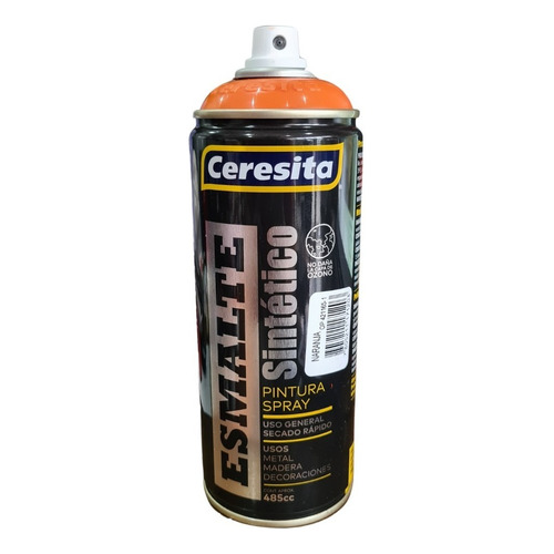 Spray Aerosol Ceresita Esm. Sintético Secado Rápido 440 C.c. Color Naranja