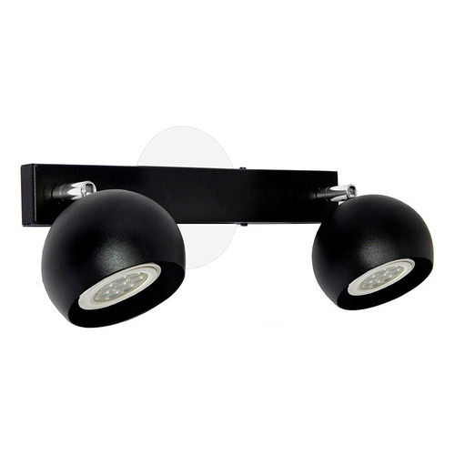 Lampara Aplique Techo Pared Gioluce Tini Gap 2 Luces Bocha Negro Cromo