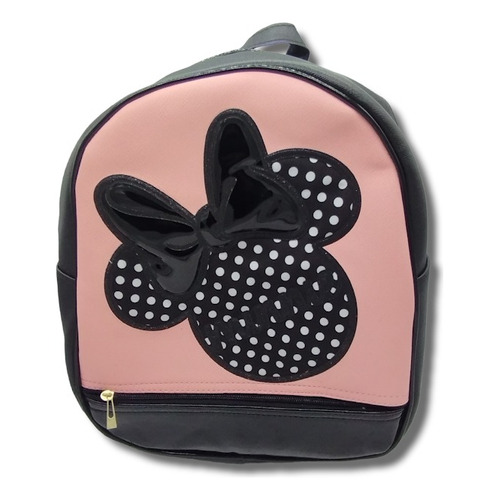 Mochila Backpack De Mimi Color Rosa Juvenil Diseño De La Tela Liso