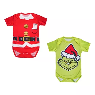 Paquete Pañaleros Bebé Santa Grinch Navidad Disfraz