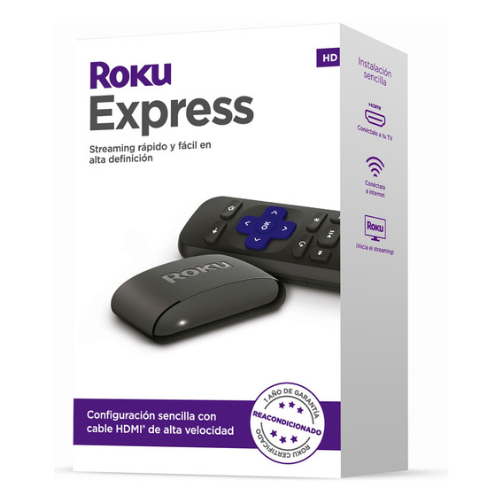 Roku Express (modelo 2024) Streaming Netflix, Star+, Youtube