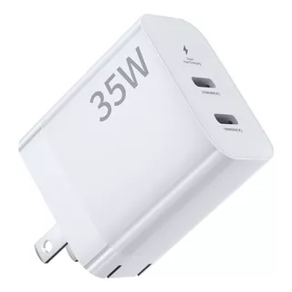 Cargador Usb-c Tipo-c 35w 2 Puertos Cubo Samsung/iPhone/iPad